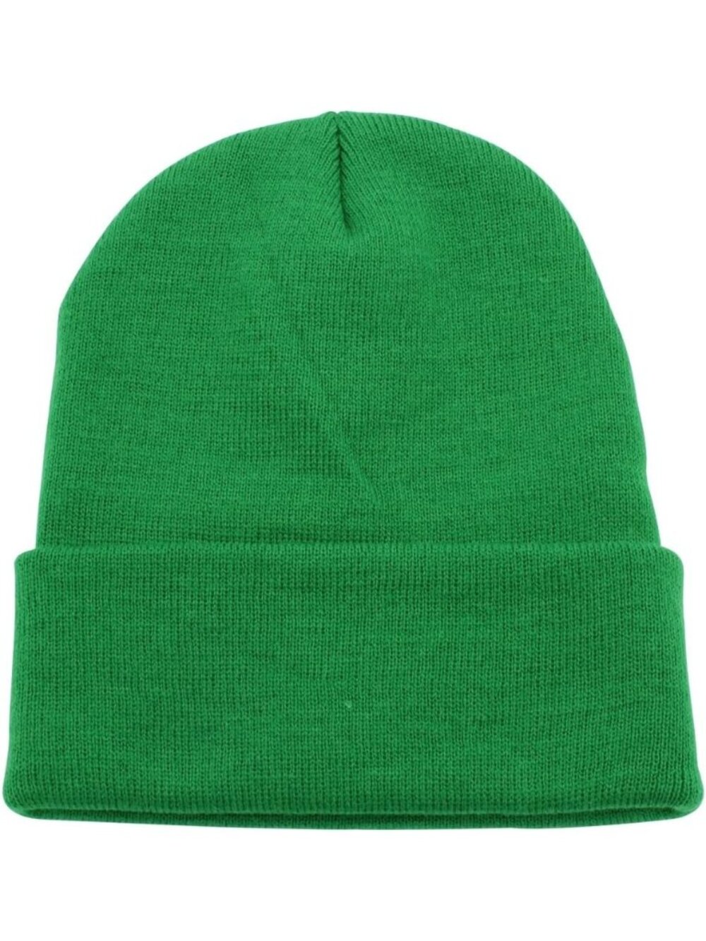 Unisex Kelly Green Cuffed Plain Skull Knit Beanie Hat For Imported Winter Cap